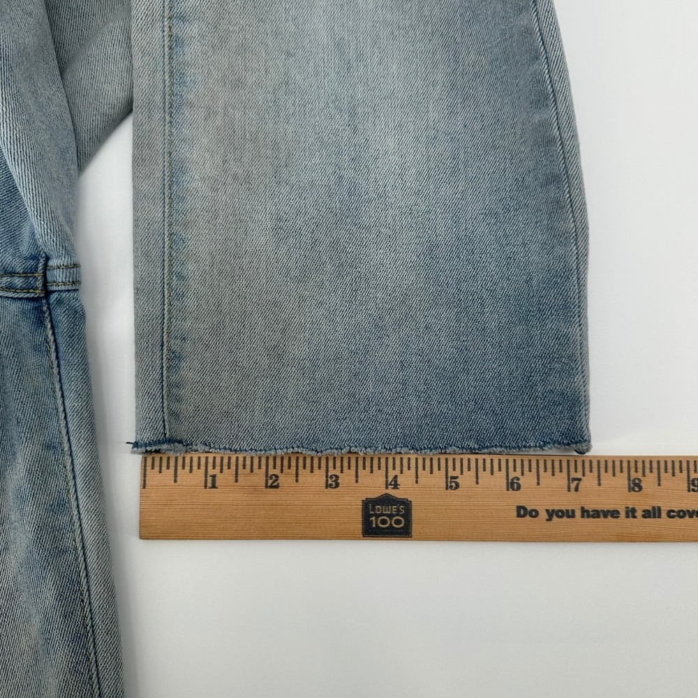 Levi's Wide Leg Jeans Girls 14 Reg Light Blue Denim High Rise Stretch Distressed - Picture 10 of 10